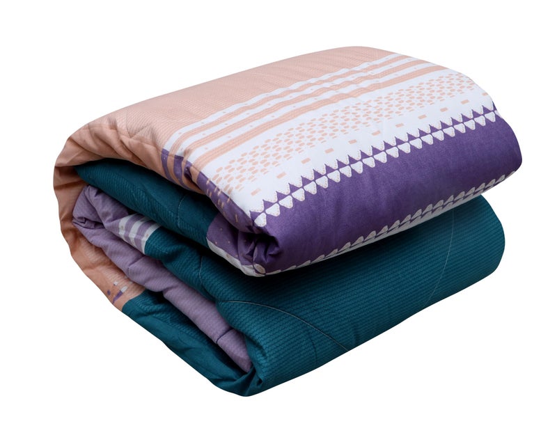 FLOATING DREAMS 220 TC Glace Cotton AC Comforter King Size Double Bed with Two King Pillow Covers, 3 Pieces Bedding Set - Image 3