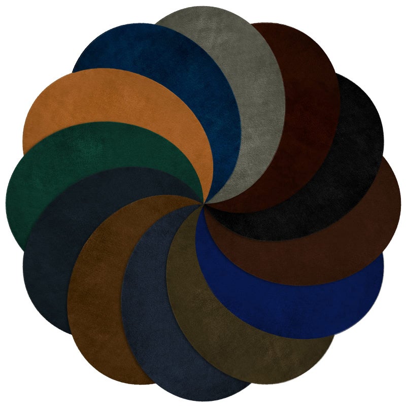Janinka 24 Pcs Elbow Patches 12 Colors Oval Suede Elbow Patches for Sweaters Fabric Men Appliques Iron on and Sew on Cloth for Repair Shirt Jeans Jacket 55 x 43 InchRetro Color 