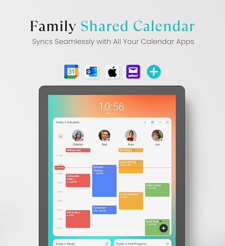 Cozyla Mate Digital Calendar+ 2: 24 Inch Wall Touch Screen Chore Chart Customizable Dashboard Smart Electronic Calendar for Family Schedules Meal Planner Supports All Google Play Apps Wall Mount Black - Image 3