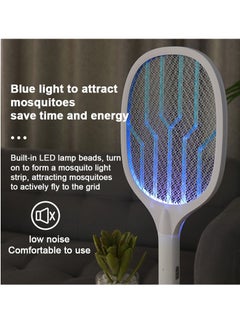 BORTONY Electric Mosquito Swatter Racket with UV Light, USB Rechargeable Bug Zapper Fly Killer for Indoor and Outdoor  - Image 3