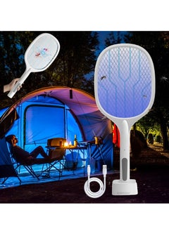 BORTONY Electric Mosquito Swatter Racket with UV Light, USB Rechargeable Bug Zapper Fly Killer for Indoor and Outdoor  - Image 2