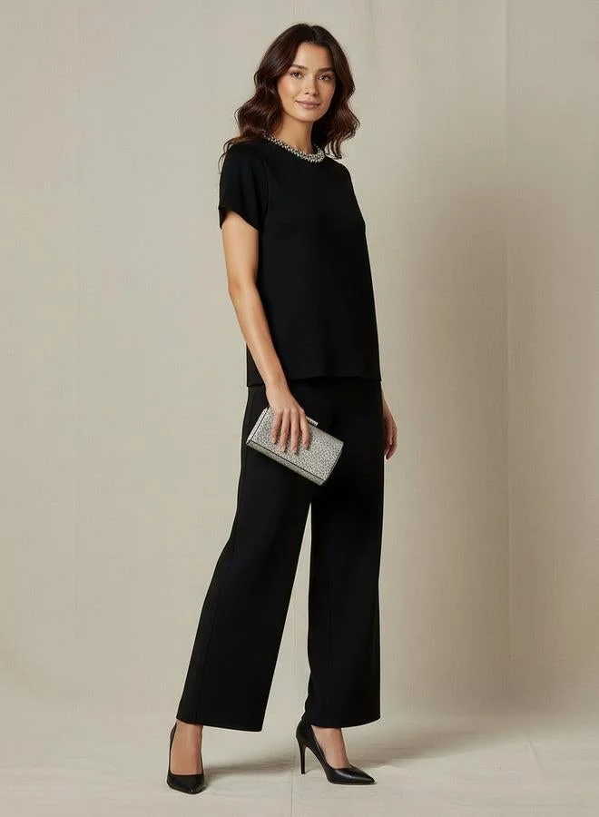 Iconic Iconic Regular Fit Top with Embellishment