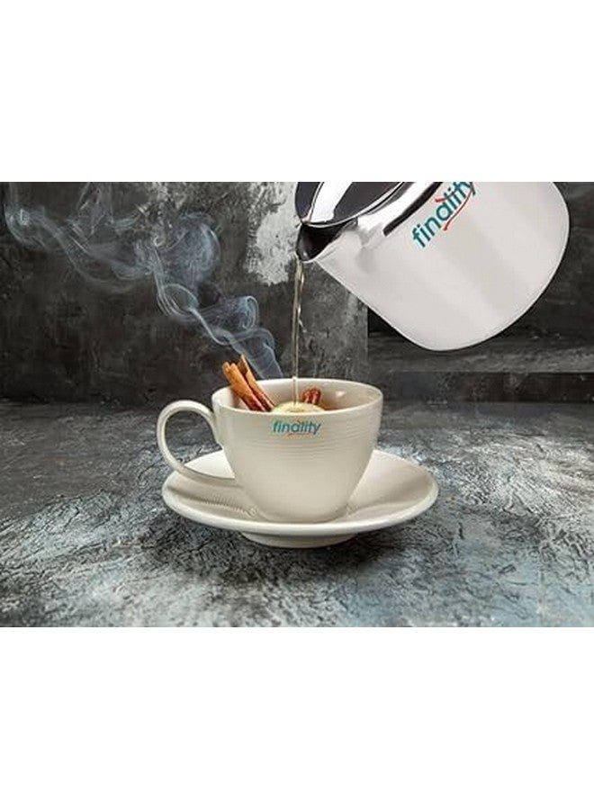 FINALITY غلاية شاي نهائية من الفولاذ المقاوم للصدأ مع مقبض - غلاية شاي وقهوة بسعة متوسطة - 450 مل لون فضي (عبوة من 1) - Image 2