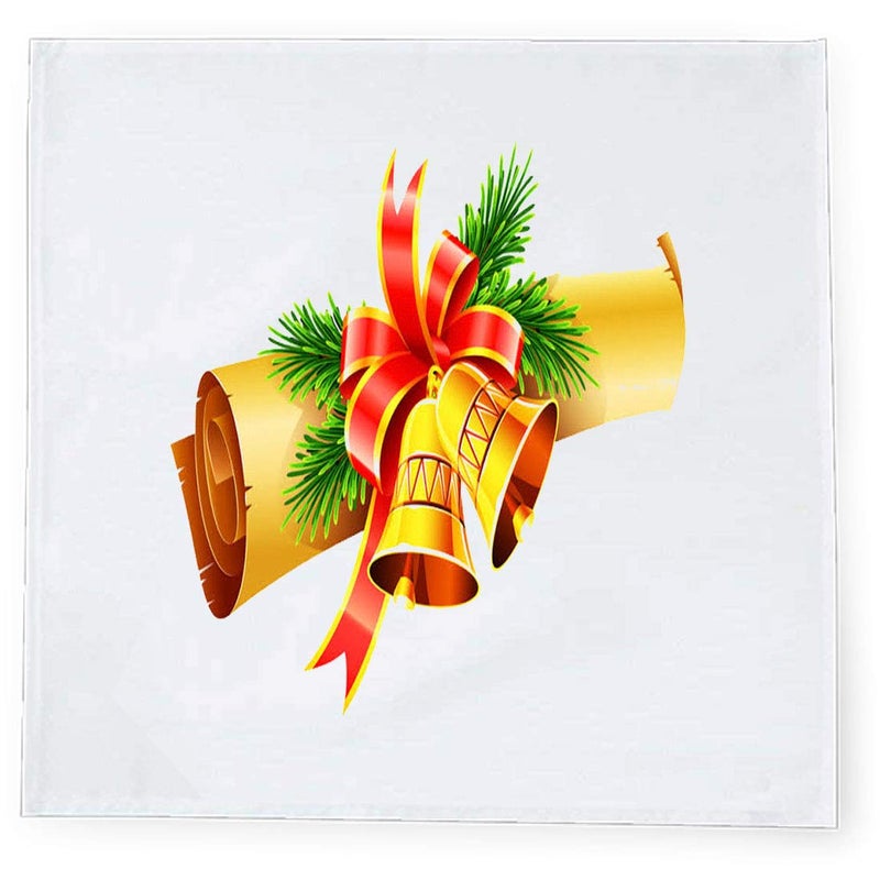 Khakee 6 Pcs Christmas Theme Tafta Silk Table Napkins 10x 10 for Xmas Decoration Christmas OrnamentsChristmas Gift npxmas248P - Image 2