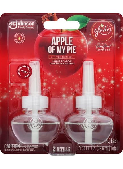 Glade Glade PlugIns Refills Air Freshener Scented and Essential Oils for Home and Bathroom Apple of My Pie 134 Fl Oz 2 Count  - Image 2