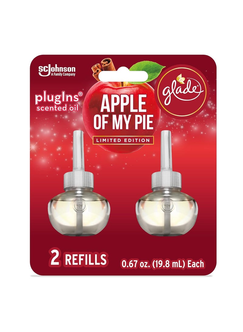 Glade Glade PlugIns Refills Air Freshener Scented and Essential Oils for Home and Bathroom Apple of My Pie 134 Fl Oz 2 Count  - Image 1