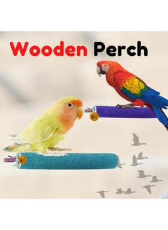 Sage Square Perch Combo Of 6 & 10 Inches Natural Wood Rough Sand Perches | Exercise, Grinding Nail, Playstand, Training, Cage Accessories |Finches, Parrot, Budgies, Cockatiels (Pack Of 2)  - Image 4