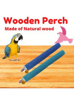 Sage Square Perch Combo Of 6 & 10 Inches Natural Wood Rough Sand Perches | Exercise, Grinding Nail, Playstand, Training, Cage Accessories |Finches, Parrot, Budgies, Cockatiels (Pack Of 2)  - Image 2