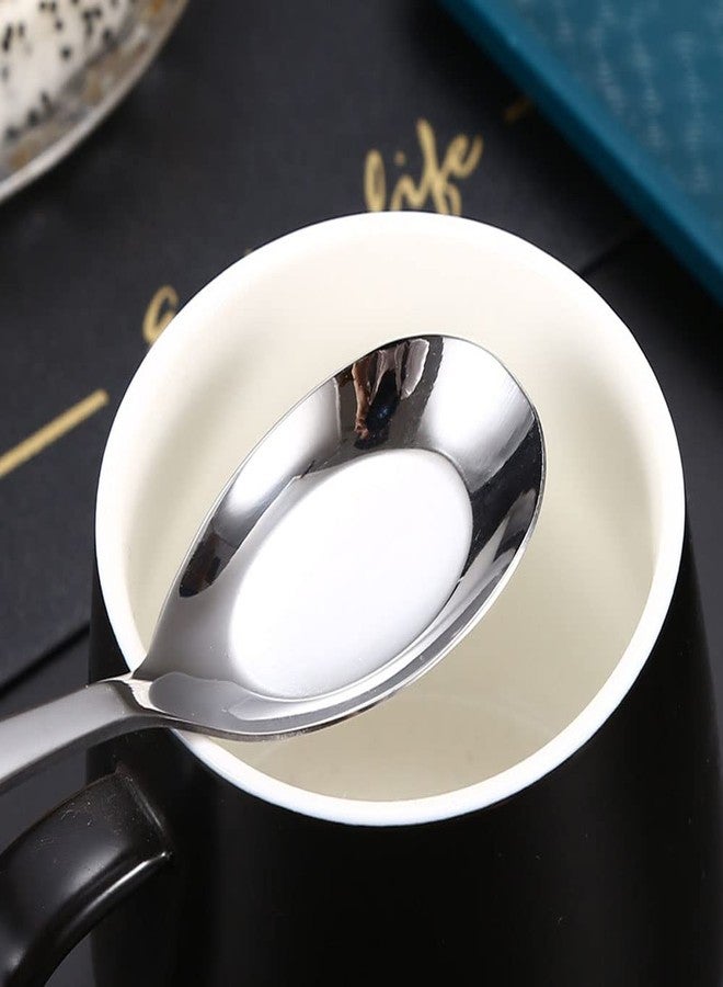 JYYHSF 5 PCS Stainless Steel Mirror Finish Soup & Dessert Spoons for Soup, Rice, Tea, Milk, Coffee & Ice Cream（Golden） - Image 3