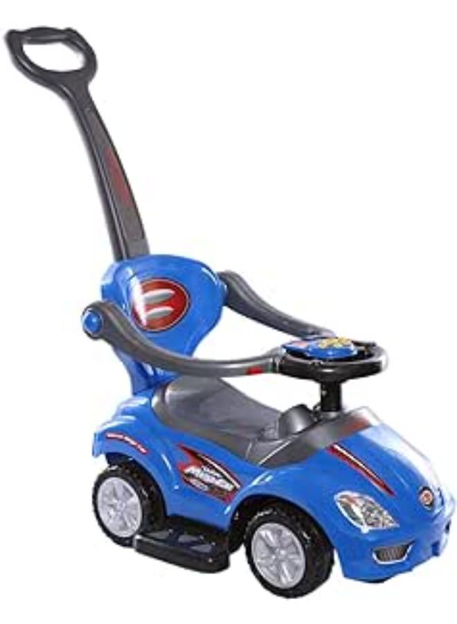 3 In 1 Indoor Outdoor Push Car Toddler Ride On Wagon Play Toy Stroller Blue - Image 1