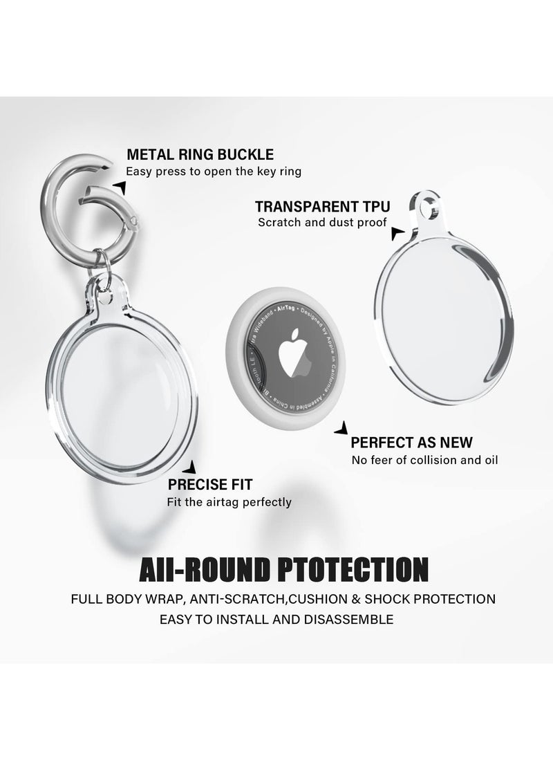 Generic - 4-Pack Airtag Holder, Waterproof 4-Pack Airtag Protective Case With Airtag Keychain, Air Tag Holder Is Shockproof And Scratch-Resistant For Pet Tracking, Bags, Children, Keys, Luggage (Set 2) - Image 1