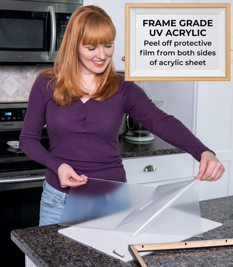 CountryArtHouse 5x15 Frame Black Picture Frame - Complete Modern Photo Frame Includes UV Acrylic Shatter Guard Front, Acid Free Foam Backing Board, Hanging Hardware Wood Wall Frames for Family Photos - Image 4