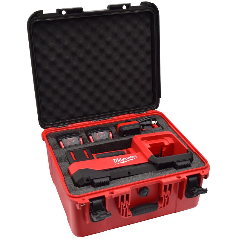 Turokacase Air Compressor Hard Storage Case for Milwaukee M18 Inflator 2848-20 - Waterproof, Dustproof, Shockproof Air Pump Storage Carrying Bag for Milwaukee Tools, Battery & Charger (Black & Red) - Image 1