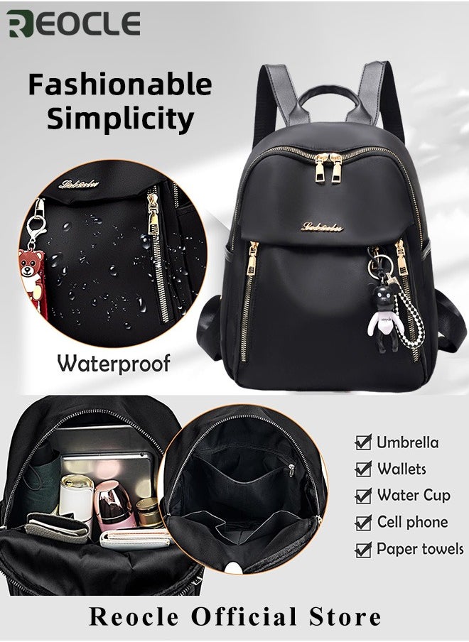 REOCLE Women's Backpack Lightweight Travel Backpack Purse Large Capacity Oxford Cloth Backpack for Work & Daily & Travel  - Image 3