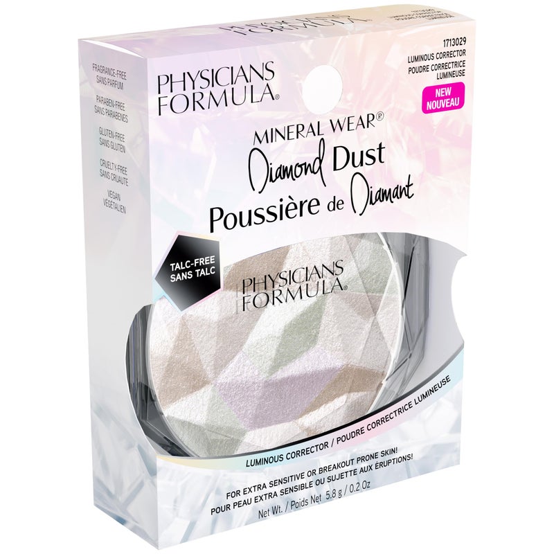 Physicians Formula Mineral Wear Diamond Dust, Radiant Soft-Focus Finish, Talc-Free Powder & Serum Hybrid with Diamond Dust & Vitamin E, Cruelty-Free & Vegan-Luminous Corrector - Image 5