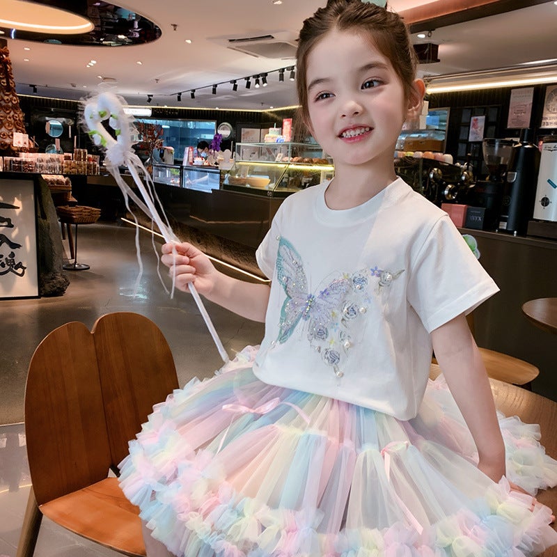 Girls A-Line Skirt Girls Fluffy Princess Gauze Skirt Summer Dress Super Fashionable Kidsren'S High Waist Skirt - Image 5