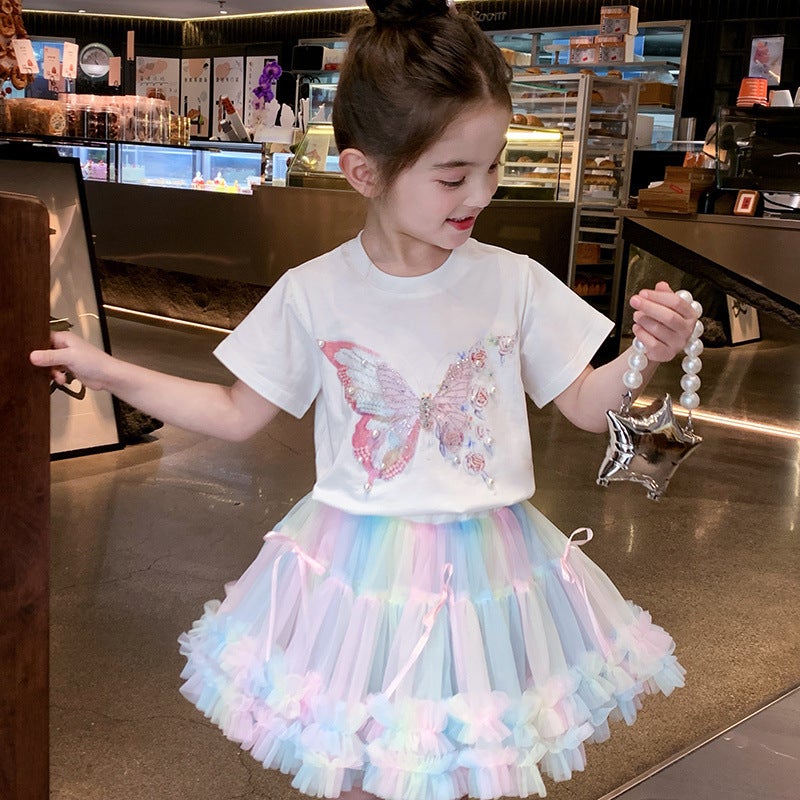 Girls A-Line Skirt Girls Fluffy Princess Gauze Skirt Summer Dress Super Fashionable Kidsren'S High Waist Skirt - Image 3
