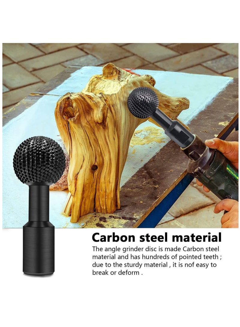 Spherical Rotary Burr, Carbon Steel Wood Carving Polishing Engraving Drilling Bit Grinding Head, 14mm Head for 115/125 Angle Grinder - Image 3