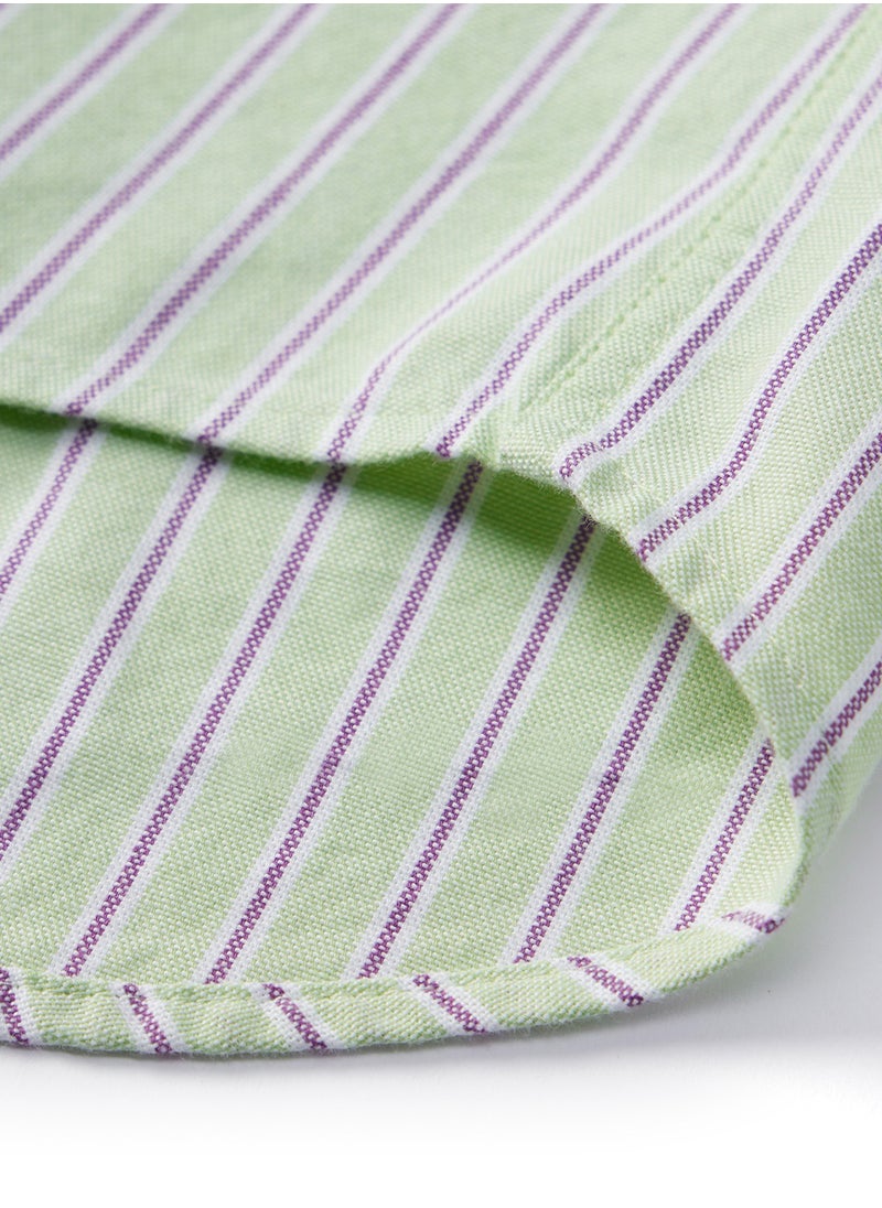 GIORDANO - Men's  Shirt with Small Lion Embroidery Multicolour - Image 1
