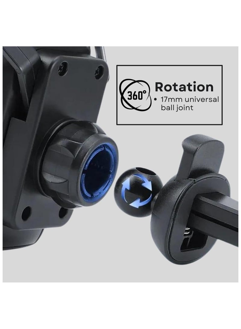 Car Phone Holder Phone Holder Car for Air Vent, Anti-Shake Mobile Holder for Car with Ultra Stable Hook Design Car Phone Mount Compatible with All Phones - Image 3