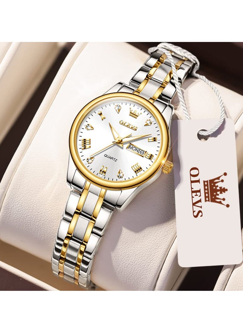 OLEVS OLEVS Automatic Women Watch Self Winding Mechanical Fashion Bracelet Set Luxury Stainless Steel Luminous Date Waterproof Ladies Wrist Watch  - Image 3