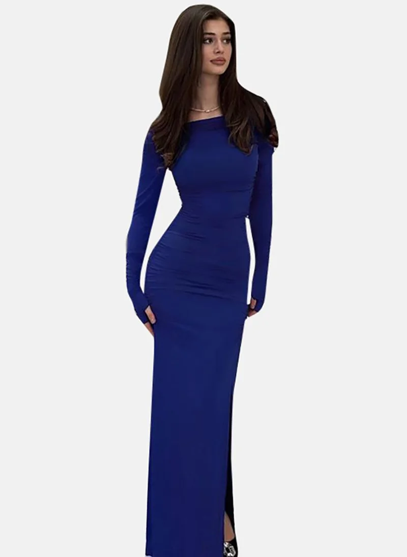 YUNIQEE Women Round Neck Maxi Dress