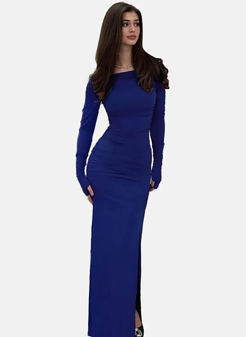 YUNIQEE Women Round Neck Maxi Dress