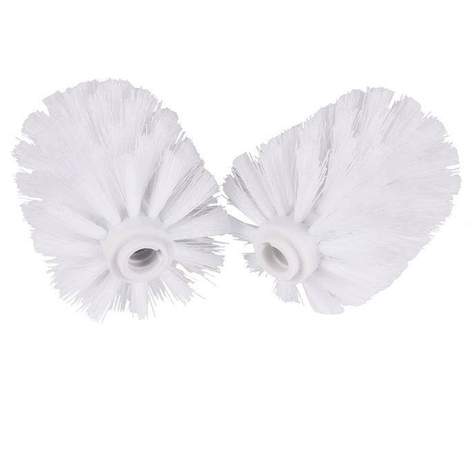2PCS TOILET BRUSH REPLACEMENT HEAD CLEANING TOOL SUITABLE FOR BRUSH RODS WITH A DIAMETER OF 12MM WHITE