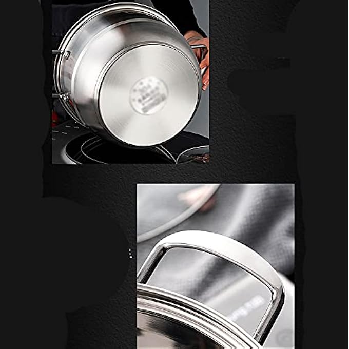 قدر بخار، قدر بخار، قدر حساء، قدر طبخ منزلي من الفولاذ المقاوم للصدأ، قدر حساء غاز، موقد غاز/26 سم، 32 سم - Image 4