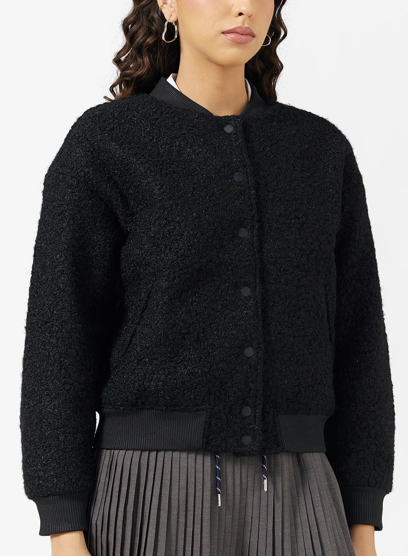 جينجر جاكيت بومبر صوف بأزرار - Image 3