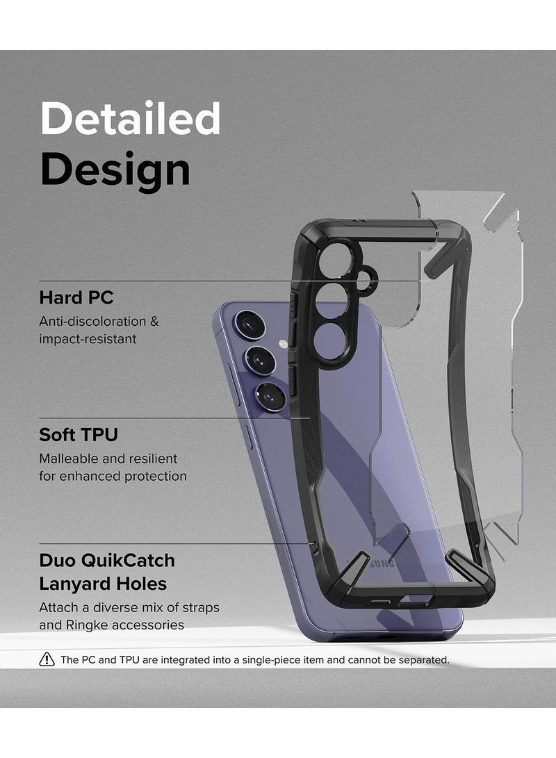 رينجك جراب Fusion-X متوافق مع هاتف Samsung Galaxy S24 5G (2024)، ظهر صلب شفاف مع غطاء هاتف واقٍ مقاوم للصدمات لهاتف Galaxy S24 - Image 2