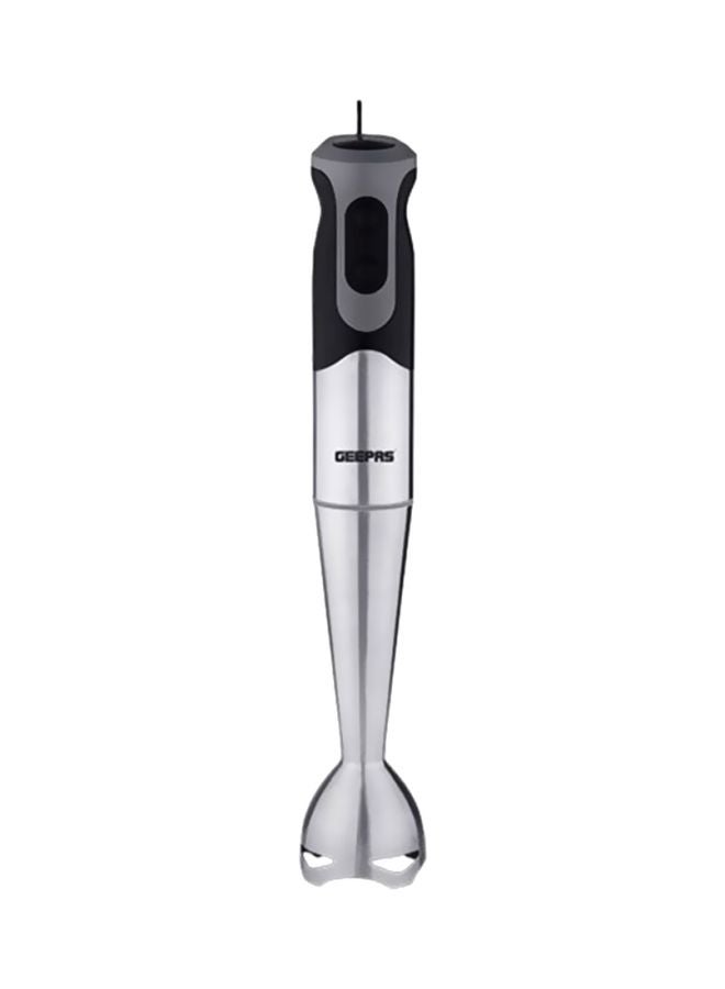 GEEPAS Stainless Steel Hand Blender - 2 Speed Powerful Motor with Durable Stainless Steel Blade & Removable Stick | Ideal for Smoothies, Shakes, Baby Food, & Fruits GHB5468 Silver/Black - Image 1