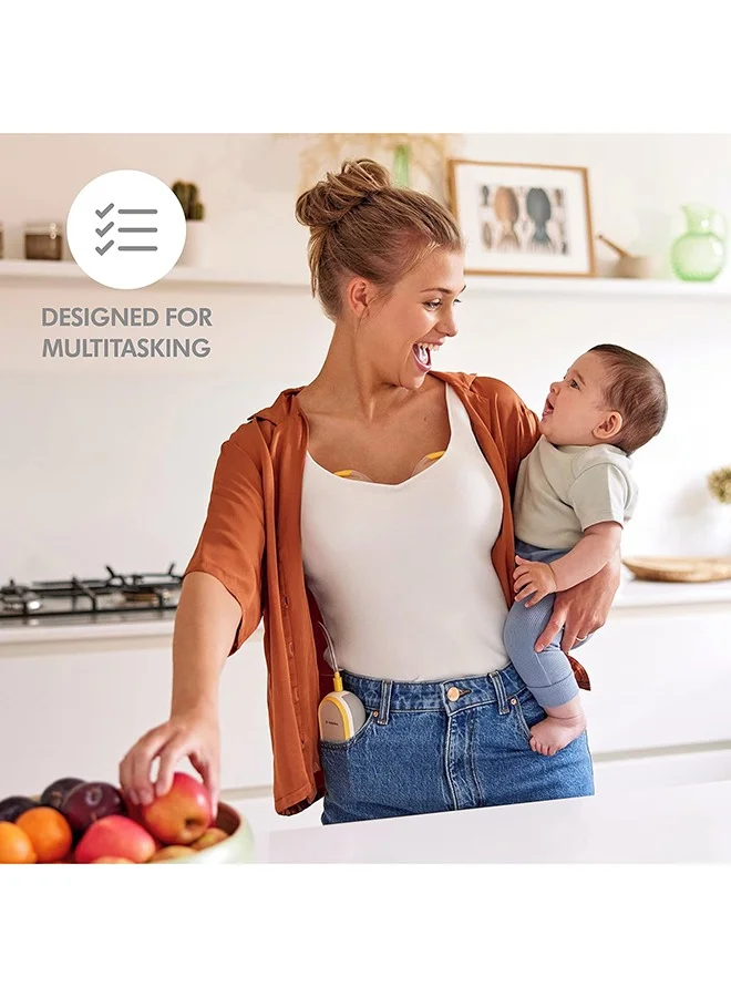 Medela Freestyle Double Electric Wearable Breast Pump, Ultra-Lightweight, Portable Hands-Free Built-in Rechargeable Battery (2 hrs) with App connectivity - 150ml