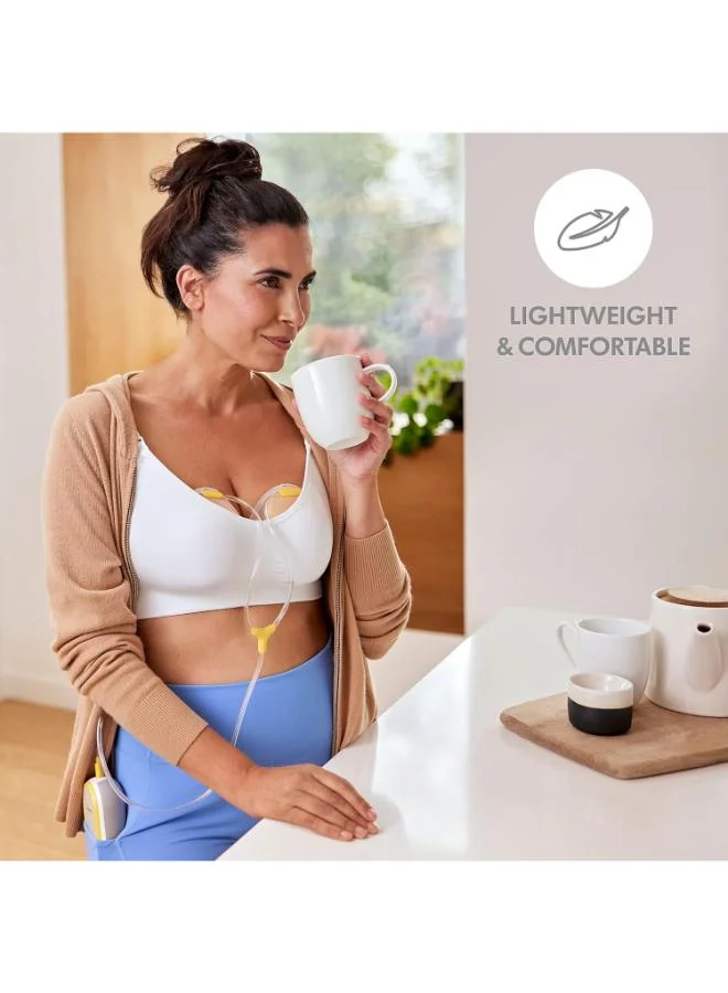 Medela Freestyle Double Electric Wearable Breast Pump, Ultra-Lightweight, Portable Hands-Free Built-in Rechargeable Battery (2 hrs) with App connectivity - 150ml