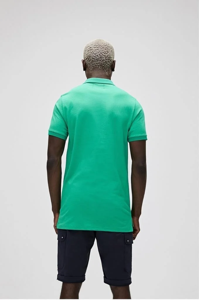 Bad Bear Men's Green Polo Neck T-Shirt Pure Polo