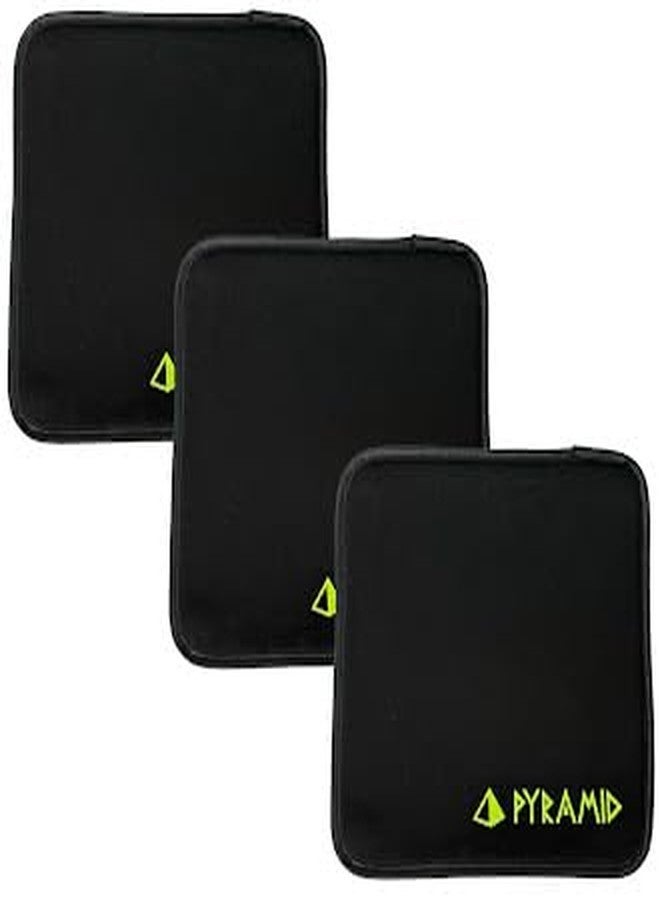 bowlingball.com (3-Pack Microfiber Bowling Ball Shammy Towel) Space Pyramid - Premium Quality Bowling Ball Shammy Pad with Easy Grip Backing - Cleans Dirt and Oil to Improve Ball Reaction and Scores - Image 1