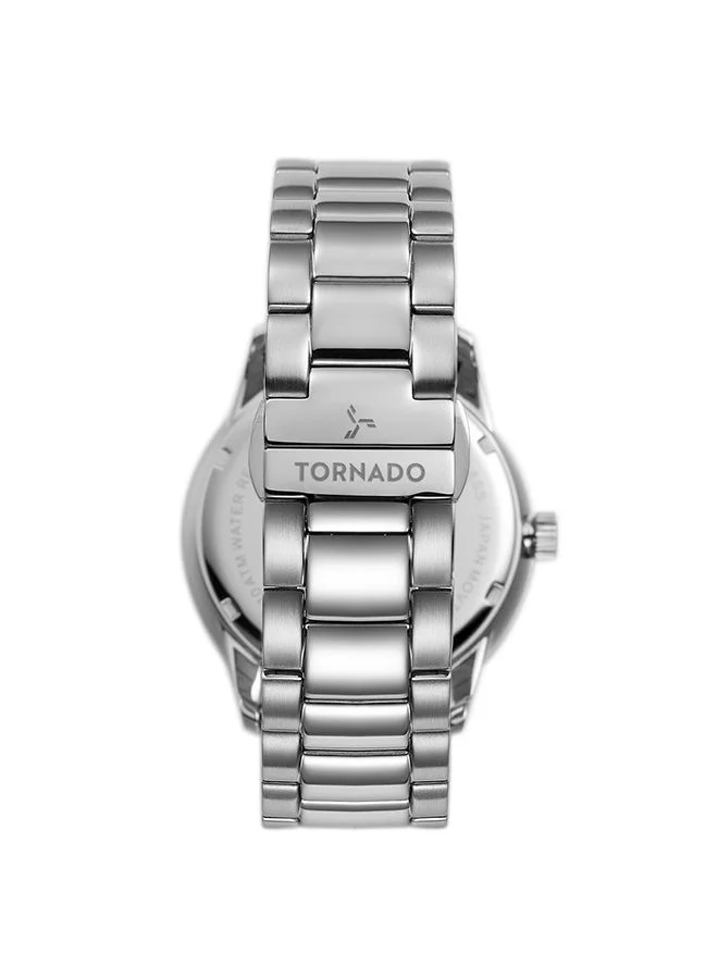 TORNADO Men's Stainless Steel Analog Watch T23001-SBSN - 43x48 mm