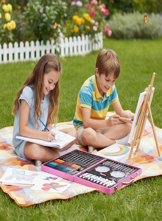 KARP 49Pcs Unicorn Print Children Deluxe Art Drawing Set Art and Craftmini Suitcase, Drawing and Painting Set Best for Birthday Gift for Boys Girls Children - Image 4