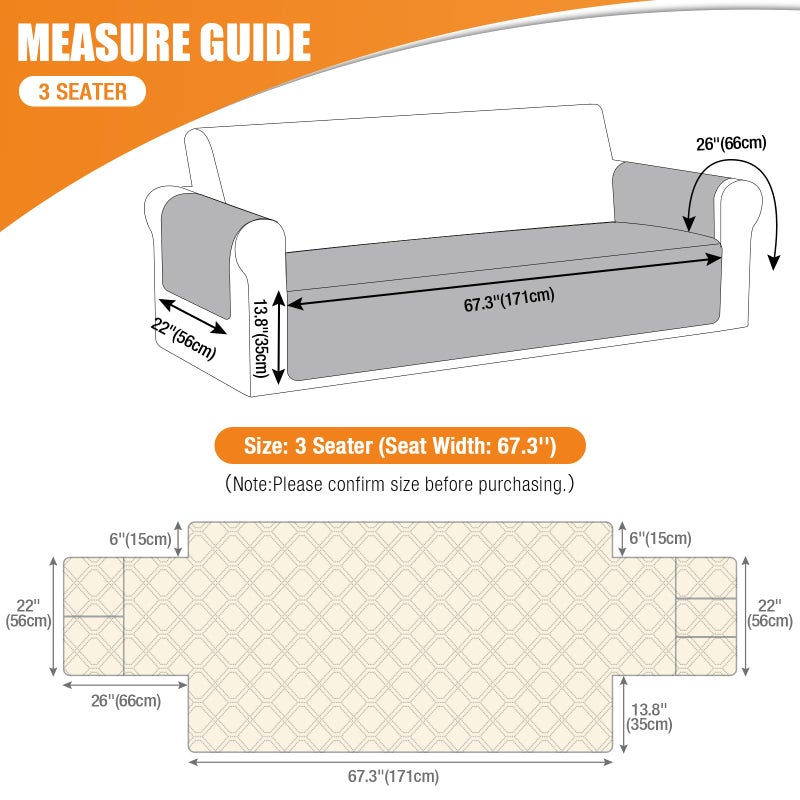 VANSOFY Couch Cover, Waterproof Sofa Covers Washable Slipcover Furniture Protector Couch Seat Covers Non-Slip Couch Cover for Dogs, Pets(Sofa, Chocolate) - Image 5