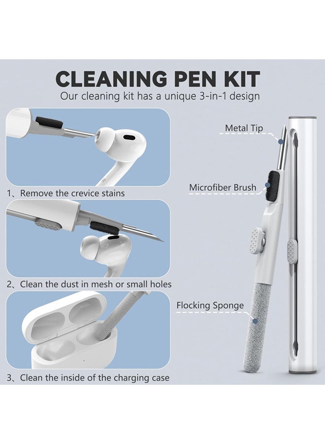 سجيت غطاء حماية لسامسونج جالاكسي بودز 4 وبودز 4 برو مع عدة تنظيف، غلاف سيليكون ناعم مع مشبك تعليق (أسود) - Image 3