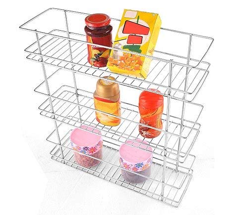 IZMAH Stainless Steel PullOut Modular Kitchen Basket 6W x 20D x 21H Inch