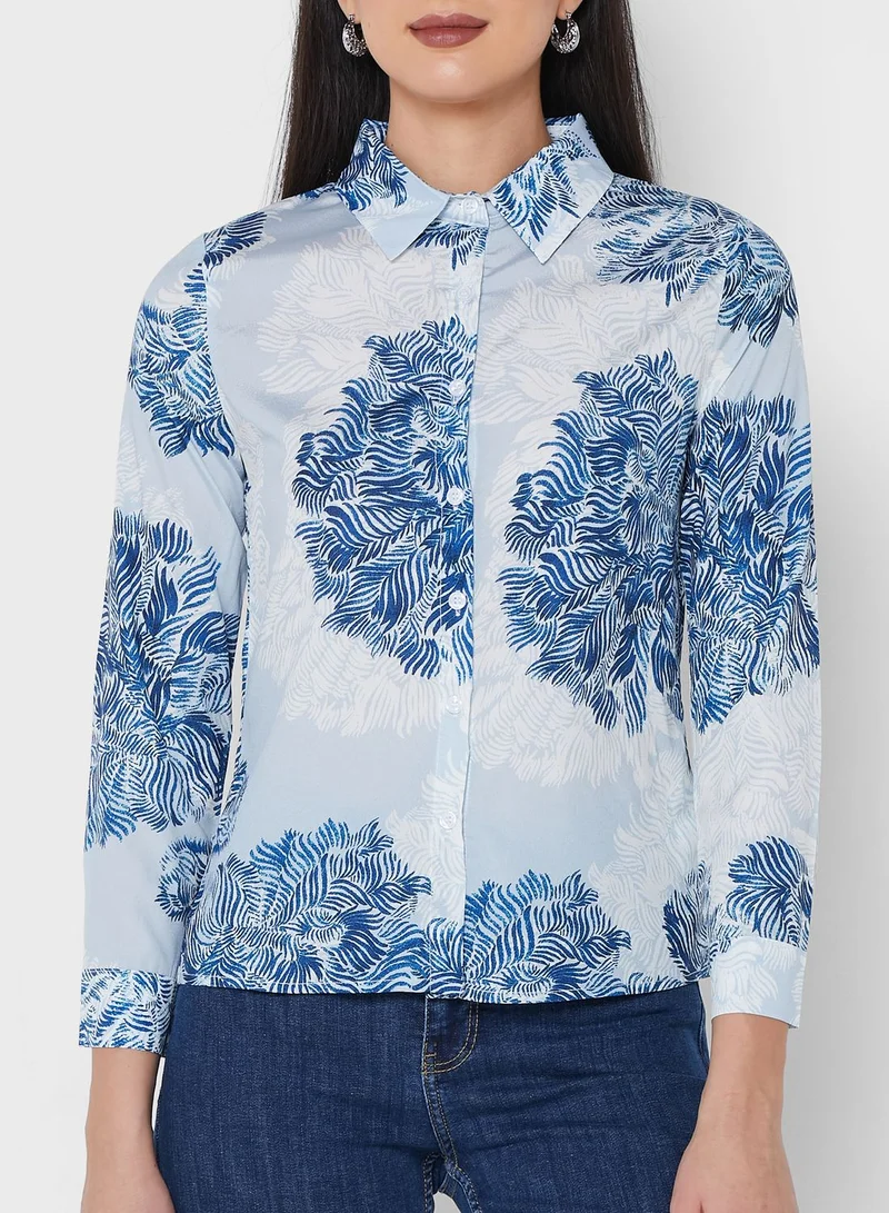 ELLA Printed Button Down Shirt