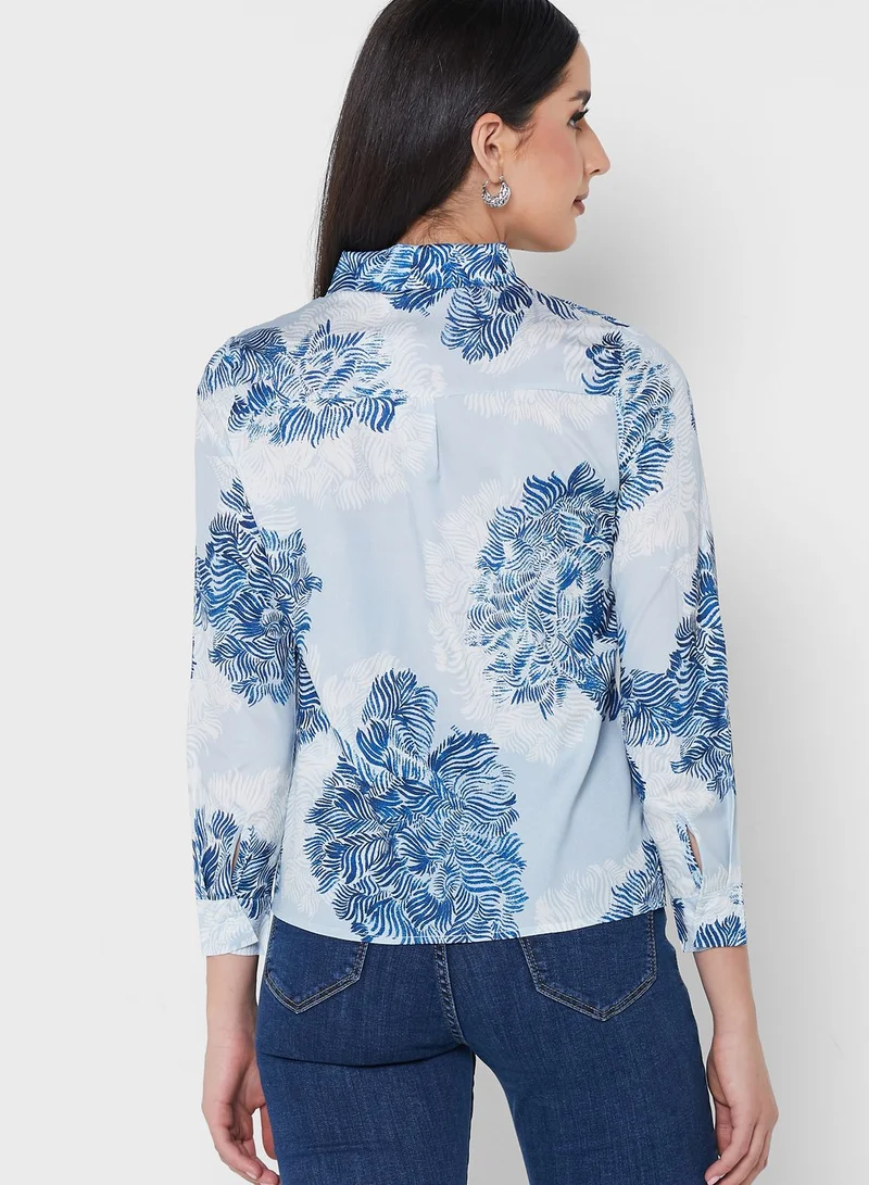 ELLA Printed Button Down Shirt