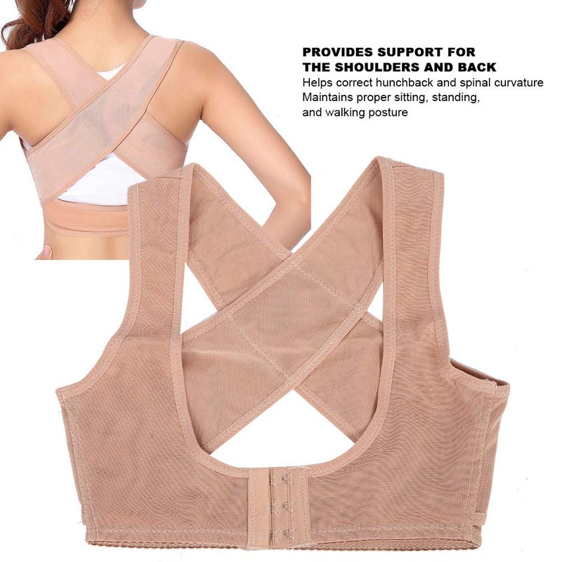 woobles Posture Corrector, Shoulder and Back Posture Belt for Woman, Breathable Corrector Posture Bra with Back Support Corrector Posture Back Support Clavicle Hunchback Brace(XL) - Image 3