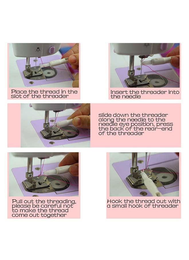 Sharpdo Plastic Automatic Needle Threader Device Domestic Sewing Tool White 7.5x0.5x0.5cm  - Image 4