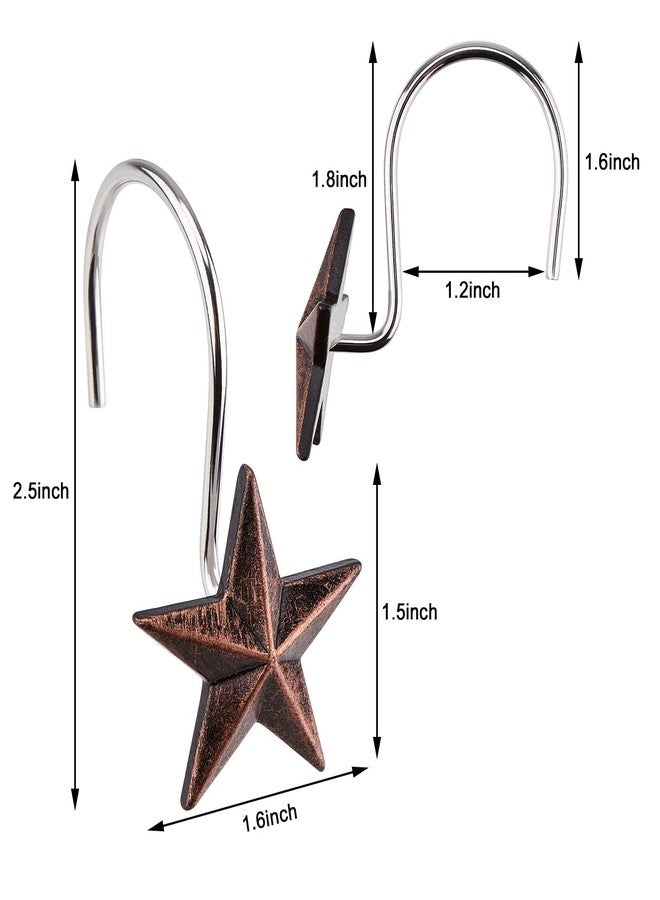 AGPtek Star Shower Curtain Hooks, 12PCS Anti Rust Decorative Resin Hooks for Bathroom, Baby Room, Bedroom, Living Room Decor (Star) - Image 5