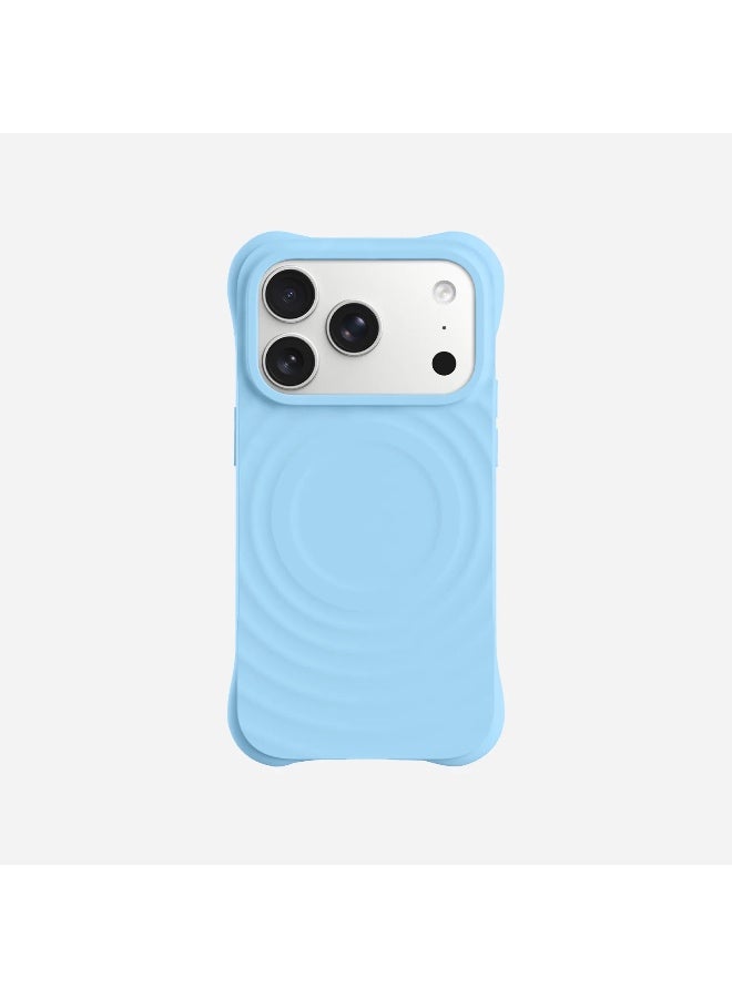 Sky Blue Soft Silicone Phone Case for 17 Pro - Image 3