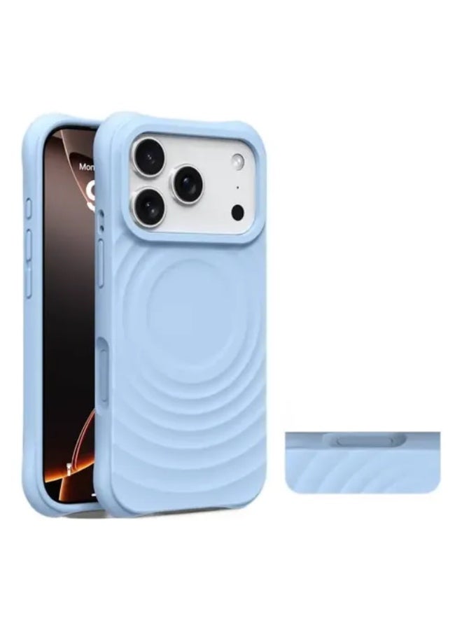 Sky Blue Soft Silicone Phone Case for 17 Pro - Image 1