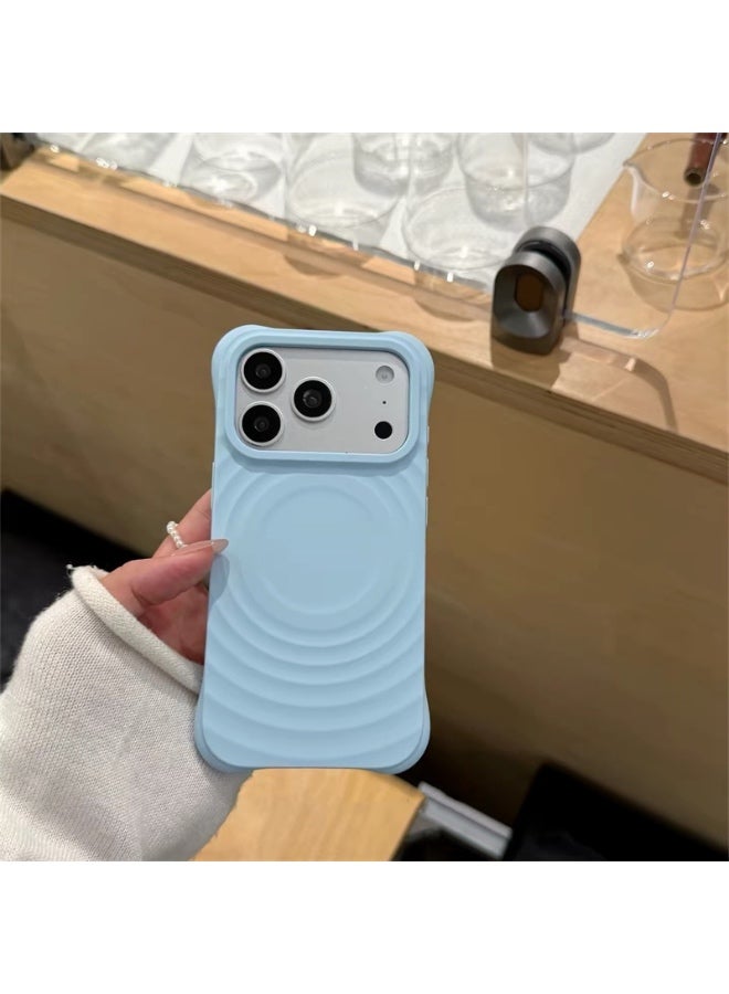 Sky Blue Soft Silicone Phone Case for 17 Pro - Image 2