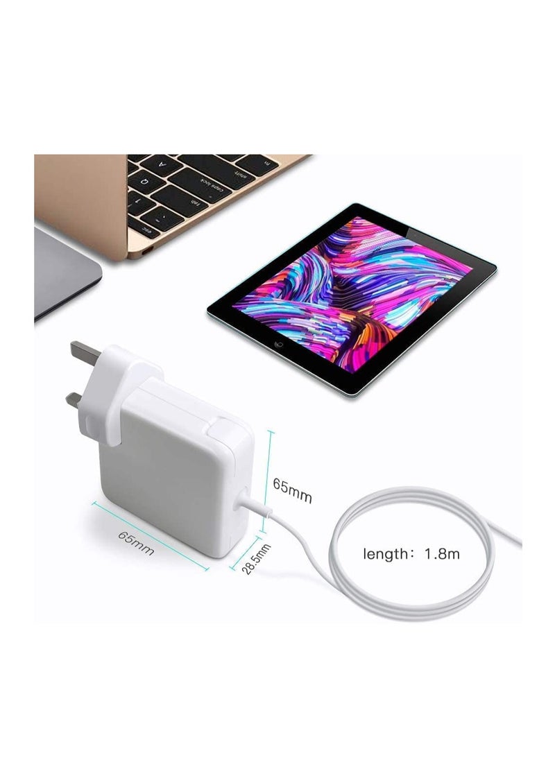 ماركة غير محددة Compatible With Macbook Pro Charger 85W MS 2 Power Adapter For Mac Pro Retina 13 15 17 Inch- (2012Late UK Plug) Works With 45W60W85W  - Image 1